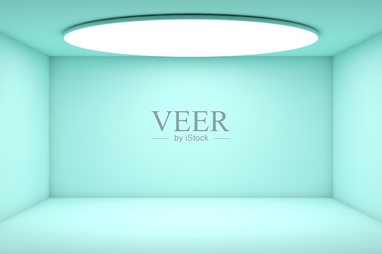 空的绿色3d房间照片摄影图片