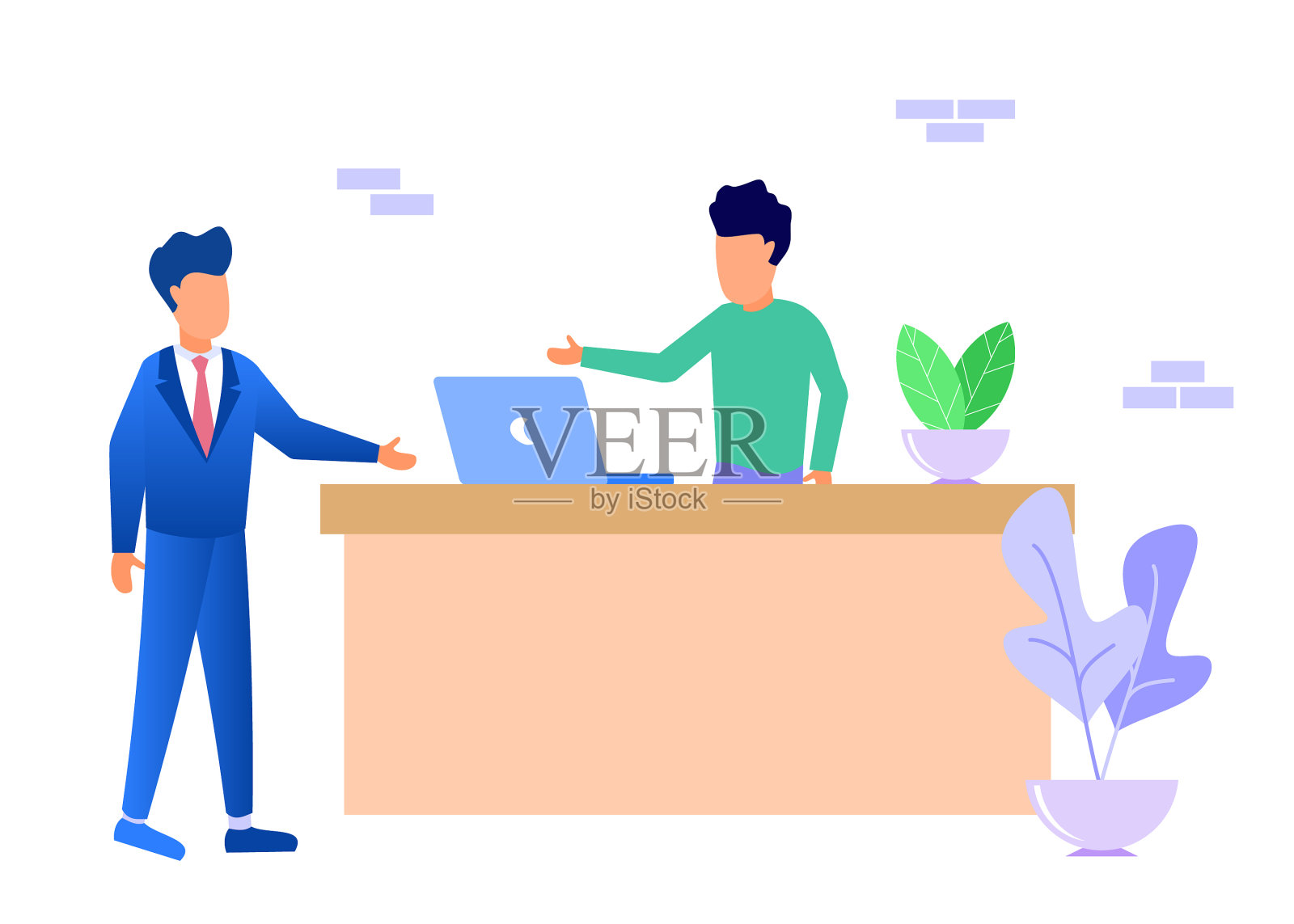 图形卡通人物客户和设计元素图片