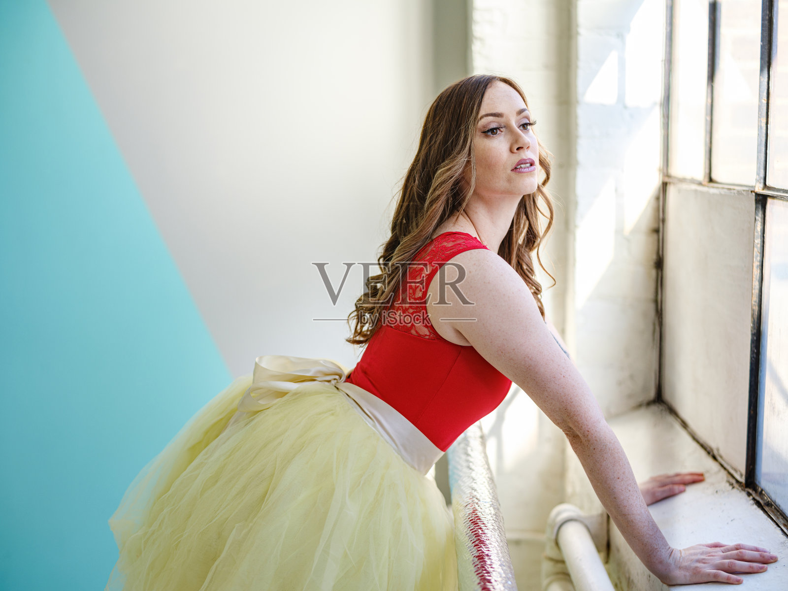 女体操运动员肖像照片摄影图片