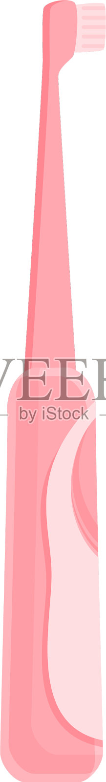 牙科电动牙刷卡通风格图标设计元素图片