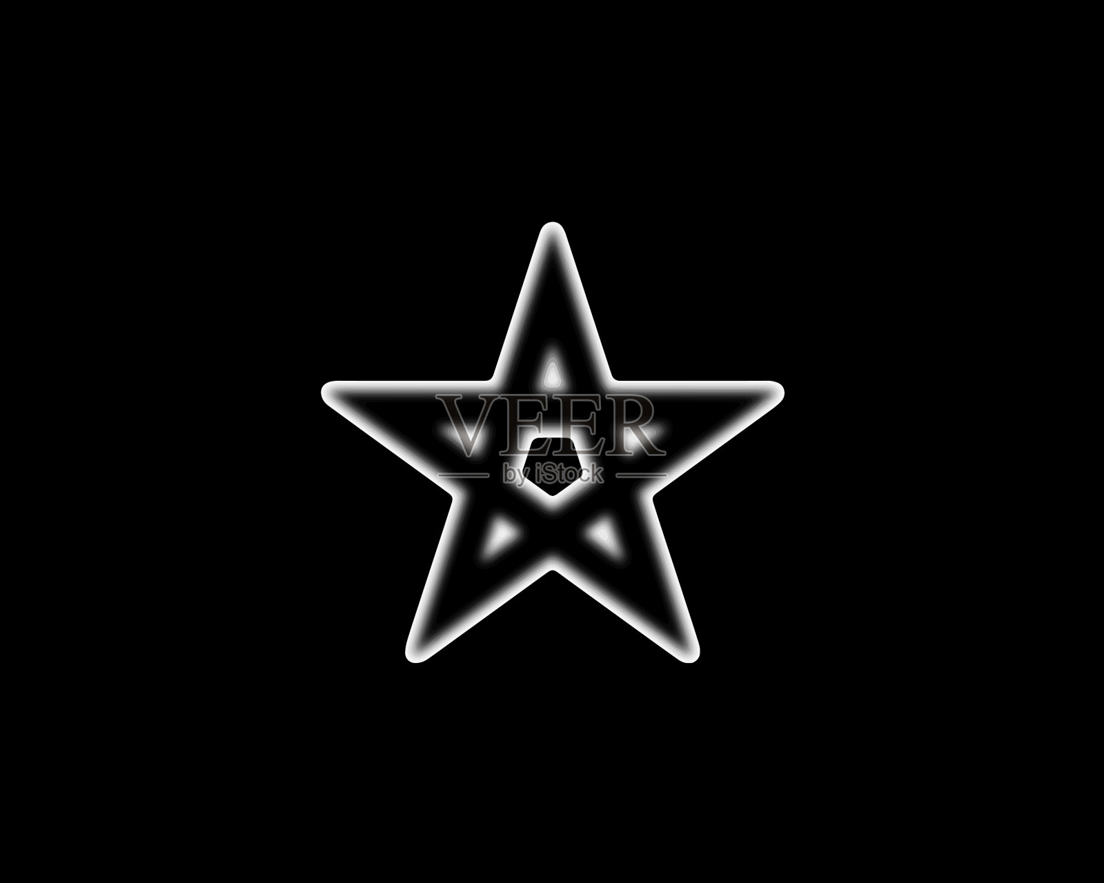 闪亮的复古霓虹星复古亮标牌插画图片素材