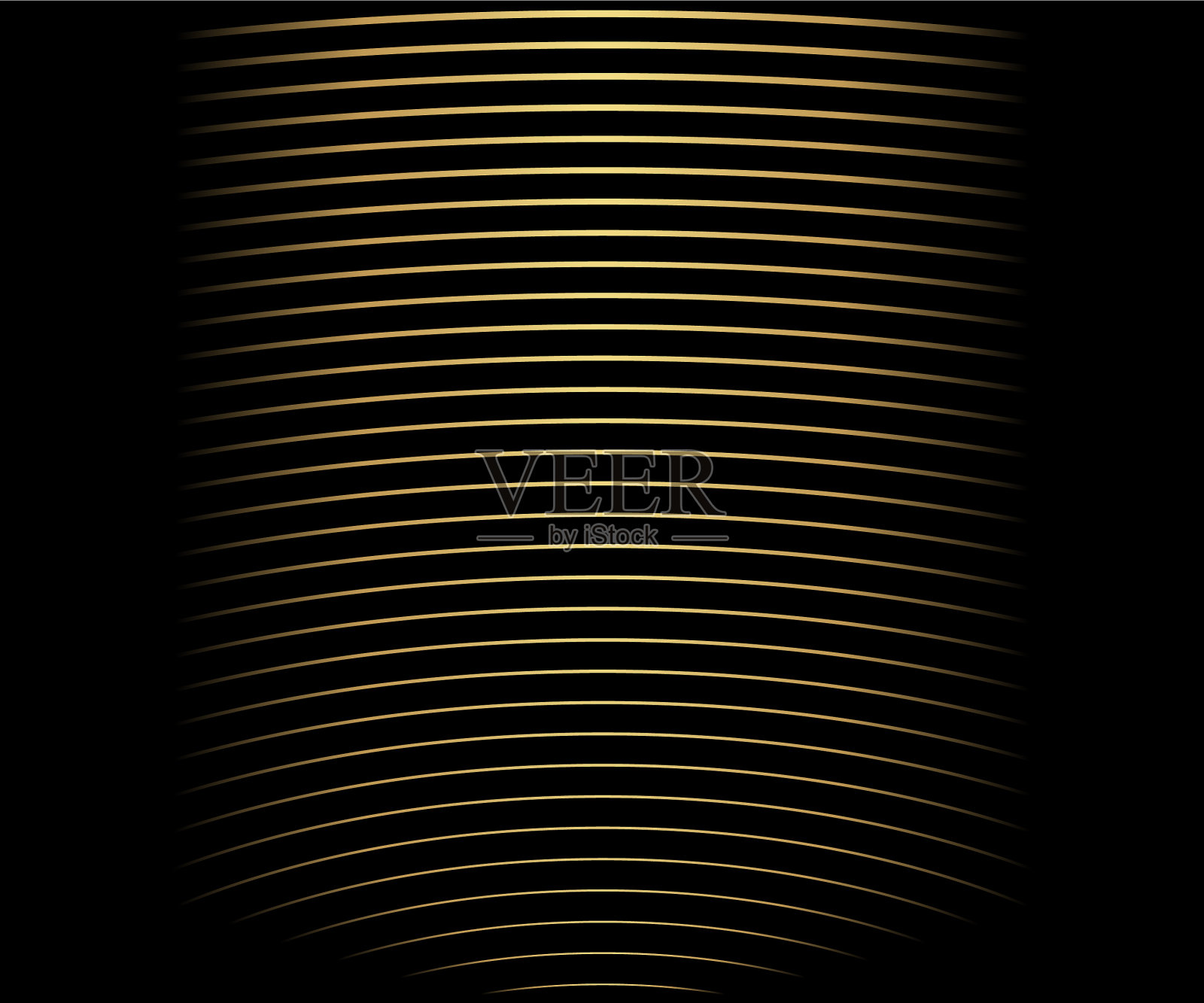 金色豪华圈图案与金色波浪插画图片素材