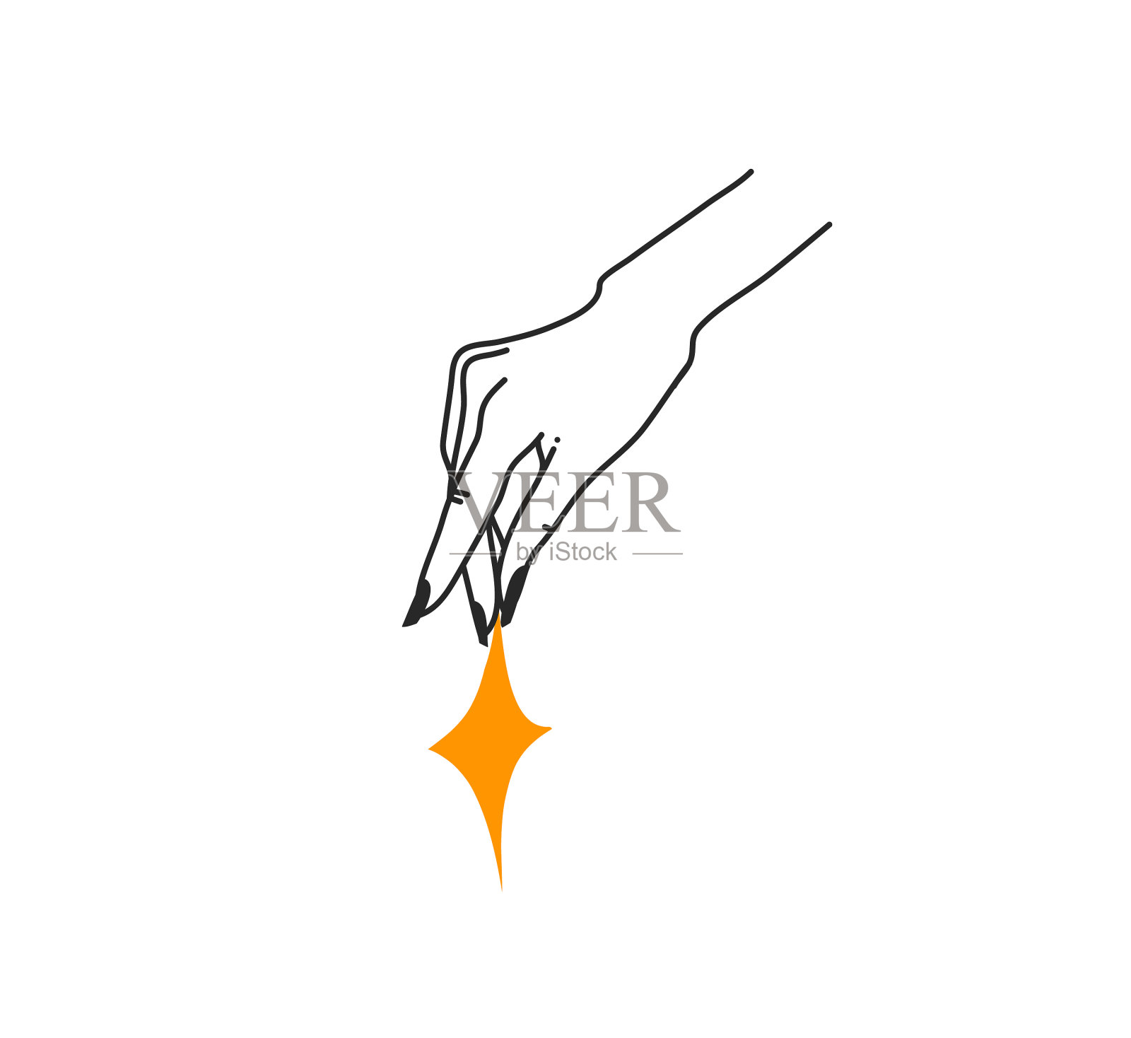 手绘抽象股票平面图形设计元素图片