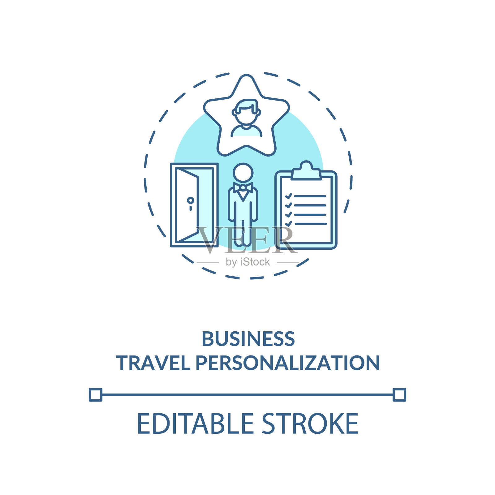 商务旅行个性化概念图标插画图片素材