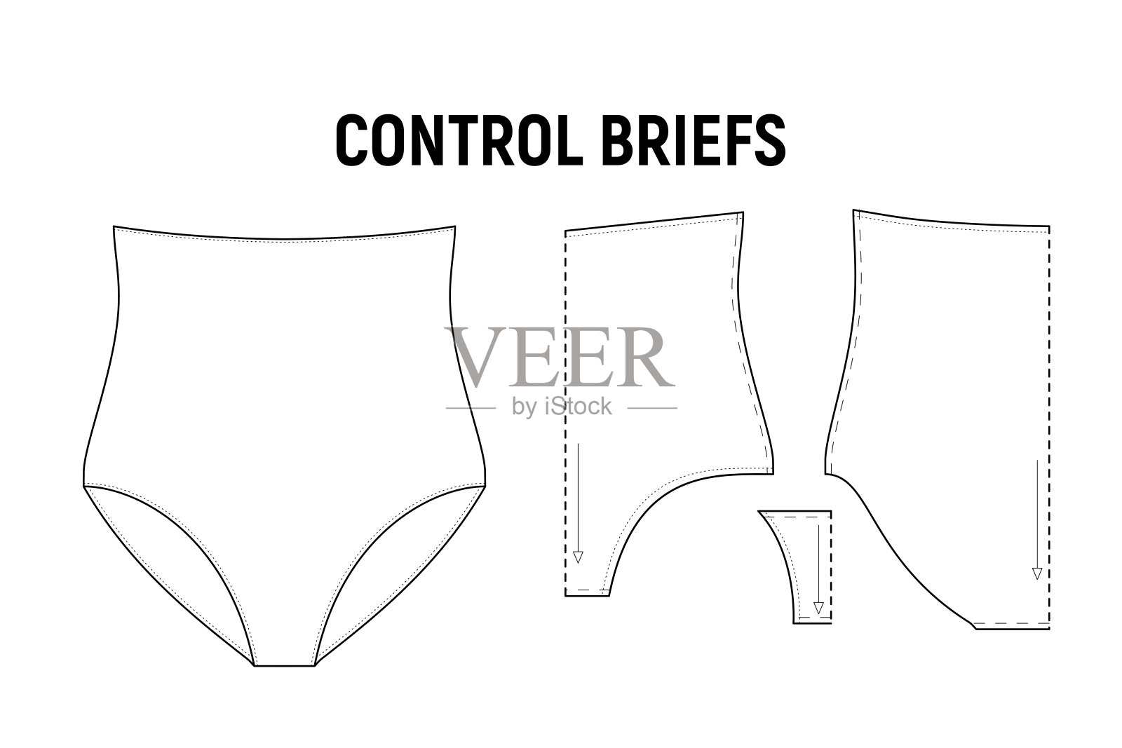 女士控制内裤。插画图片素材