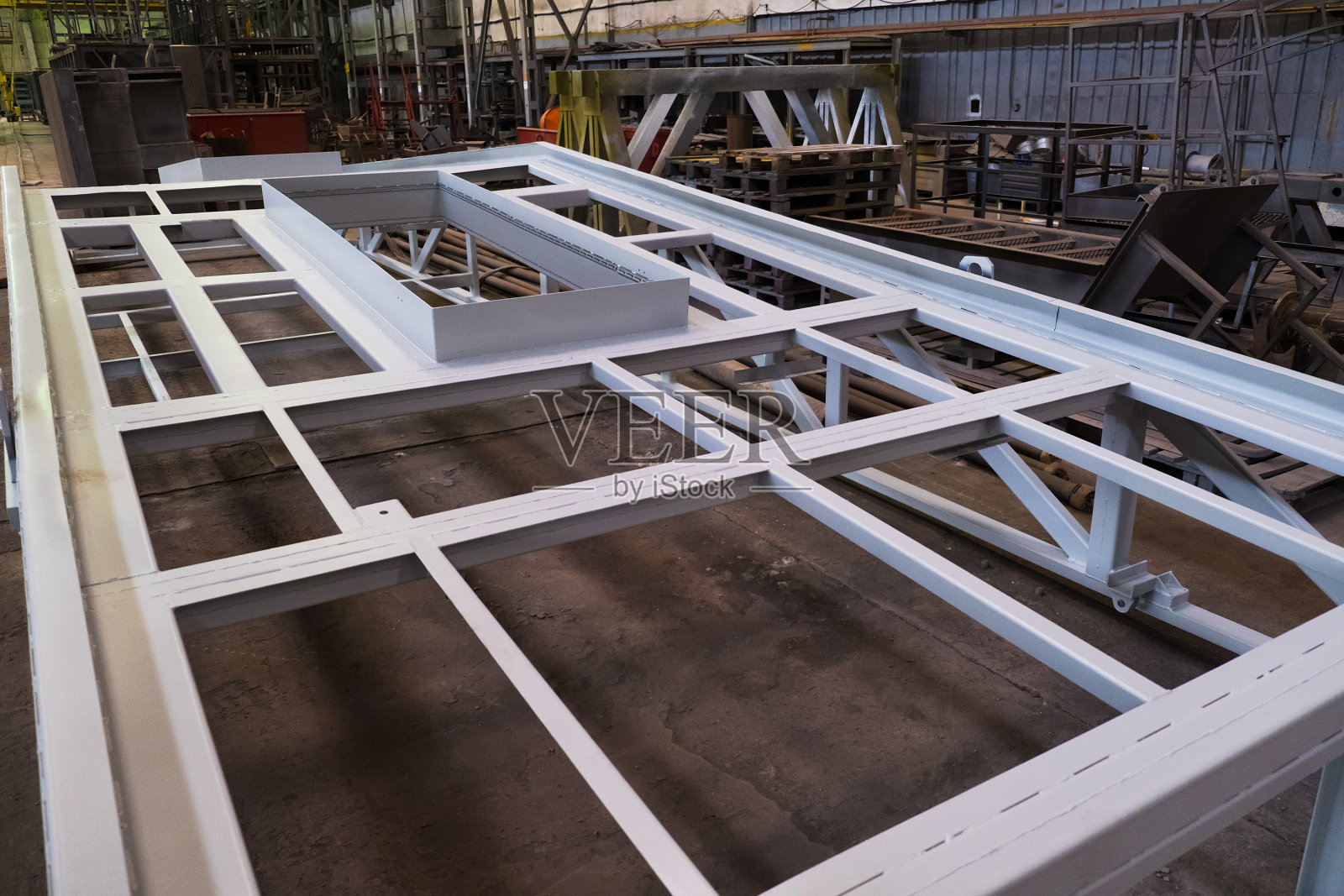 工厂用于生产金属结构照片摄影图片