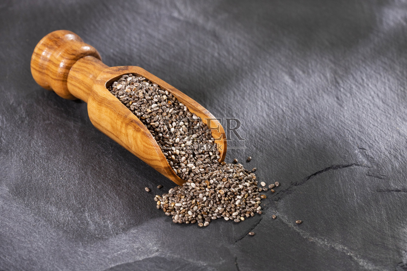 有机和健康的奇亚籽-欧米茄3照片摄影图片