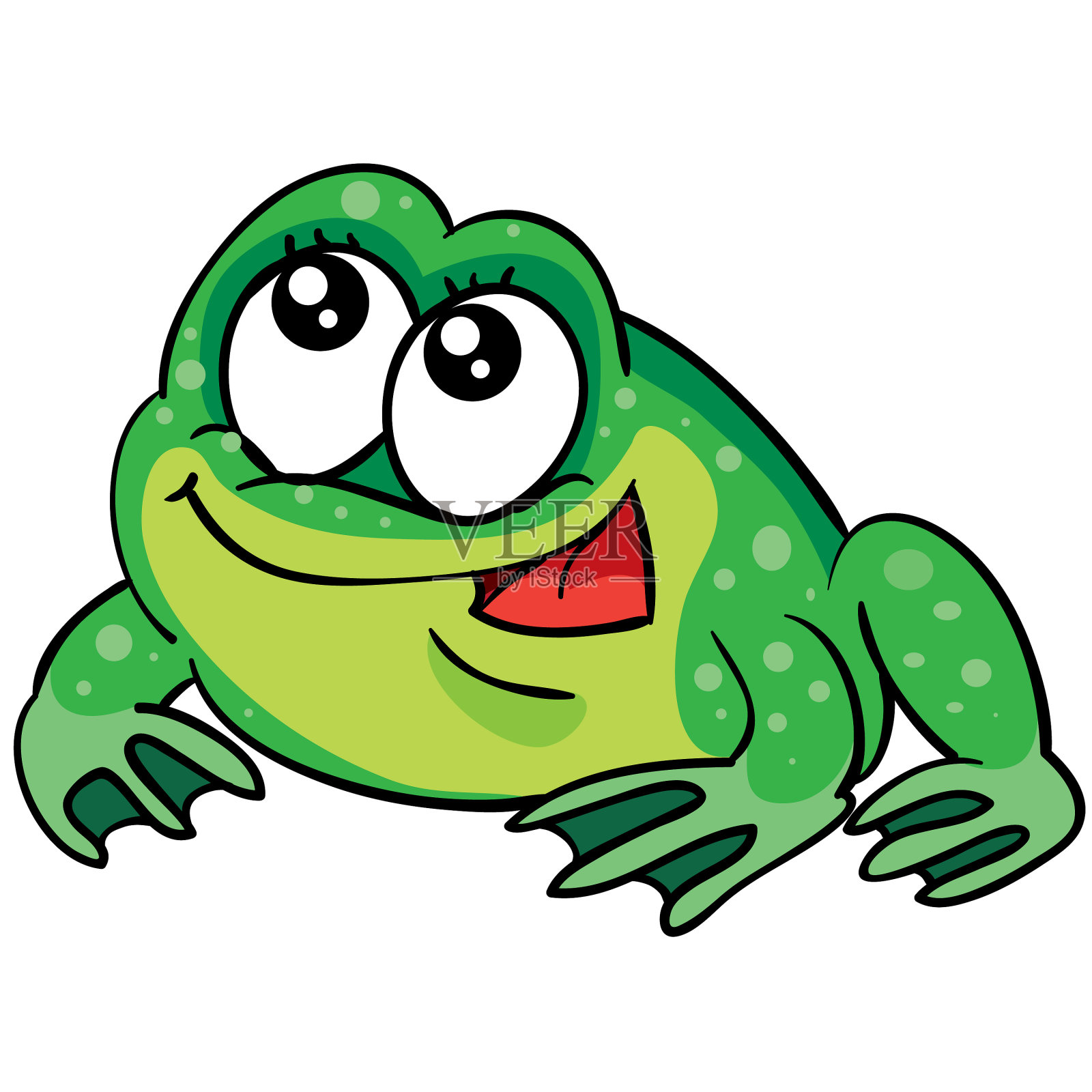 可爱的青蛙玩具卡通明信片孤立的物体设计元素图片