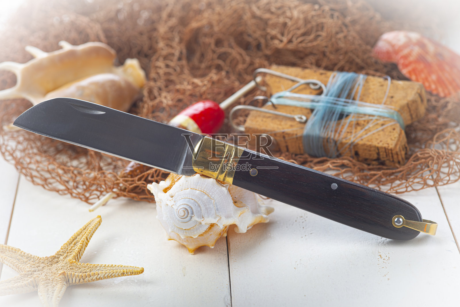 关于钓鱼的复古静物照片摄影图片