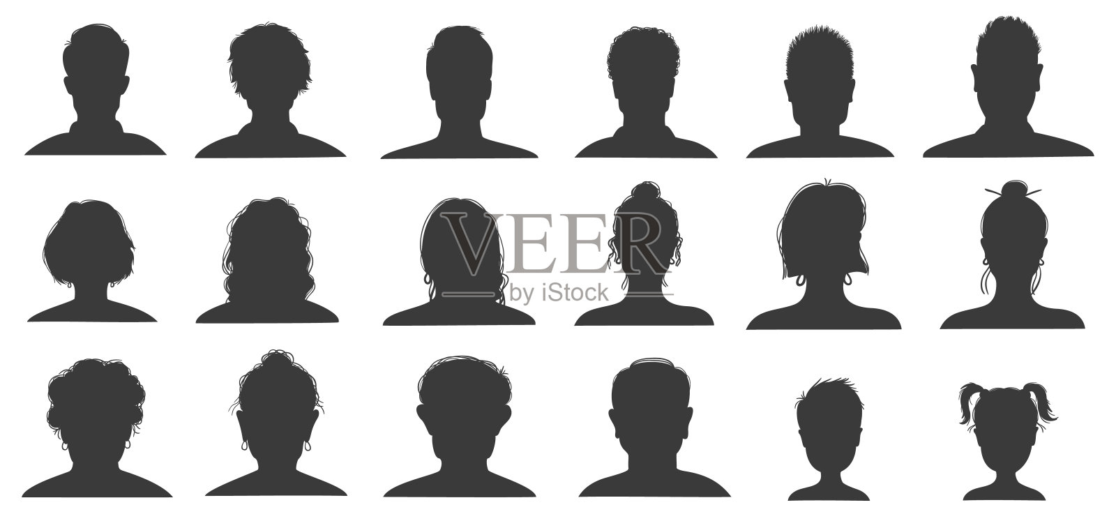 人的轮廓插画图片素材