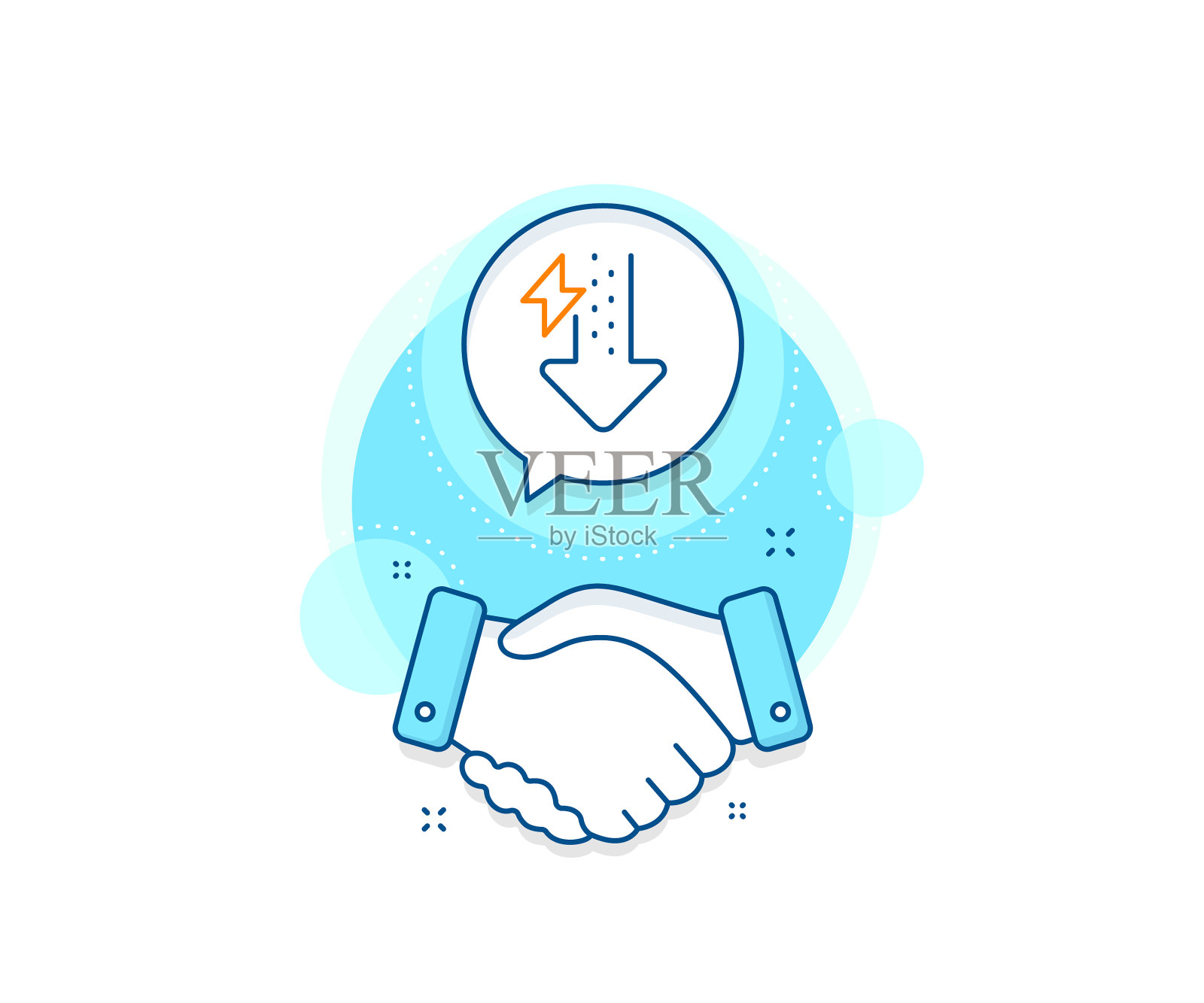 能量线图标雷电符号力量设计元素图片