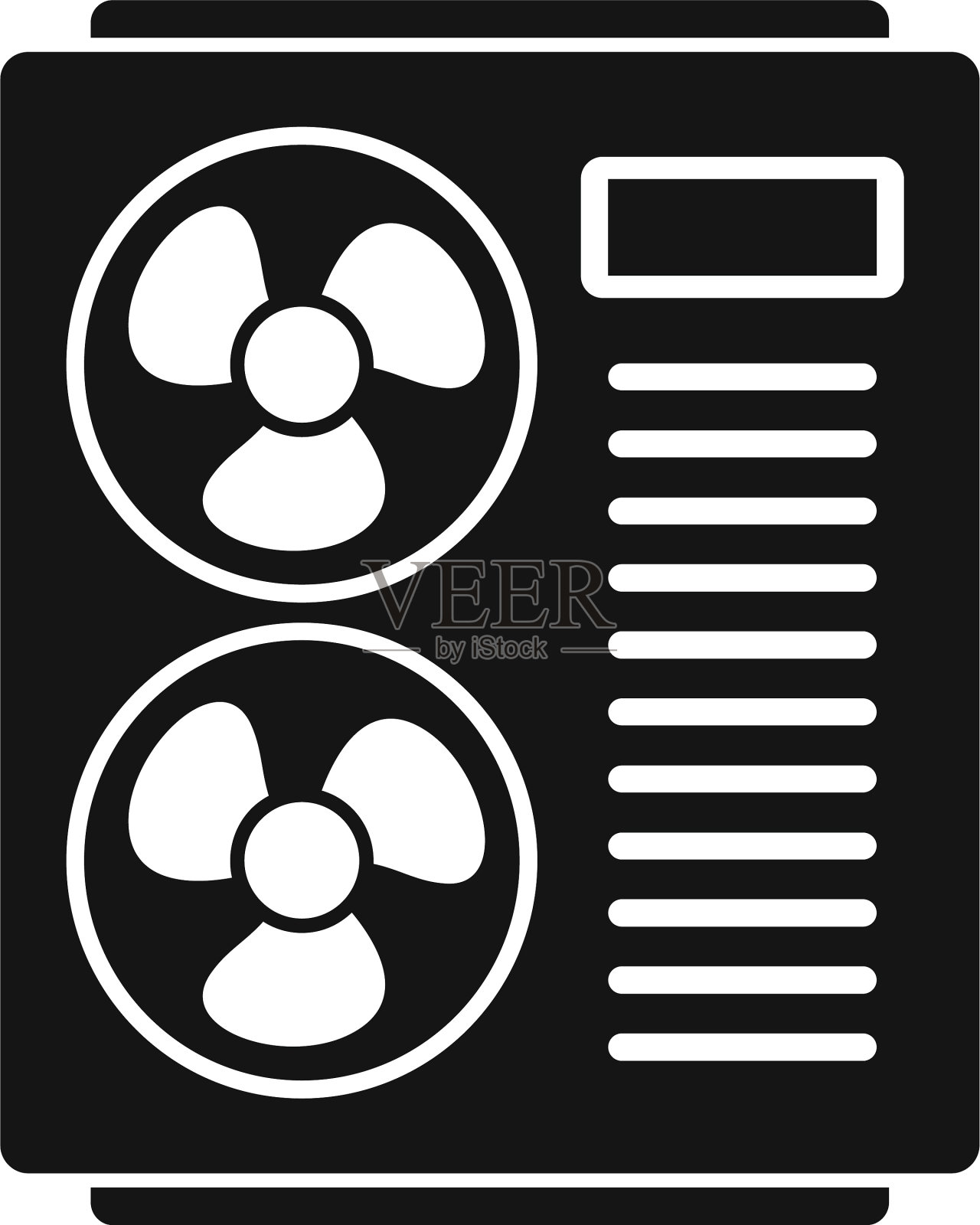 科技空调图标简约风格设计元素图片