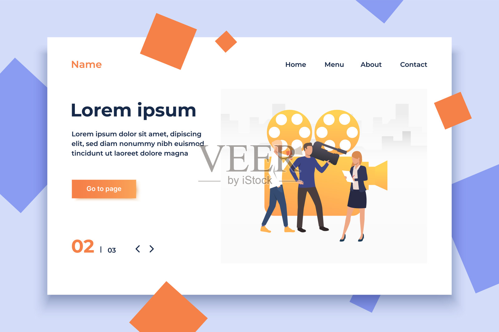 电视摄制组拍摄新闻矢量插图插画图片素材