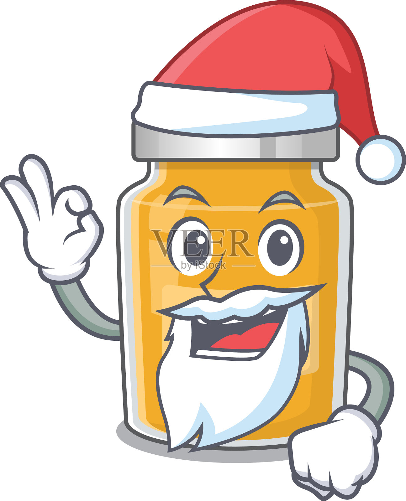 杏在圣诞老人的卡通人物风格中就可以了设计元素图片