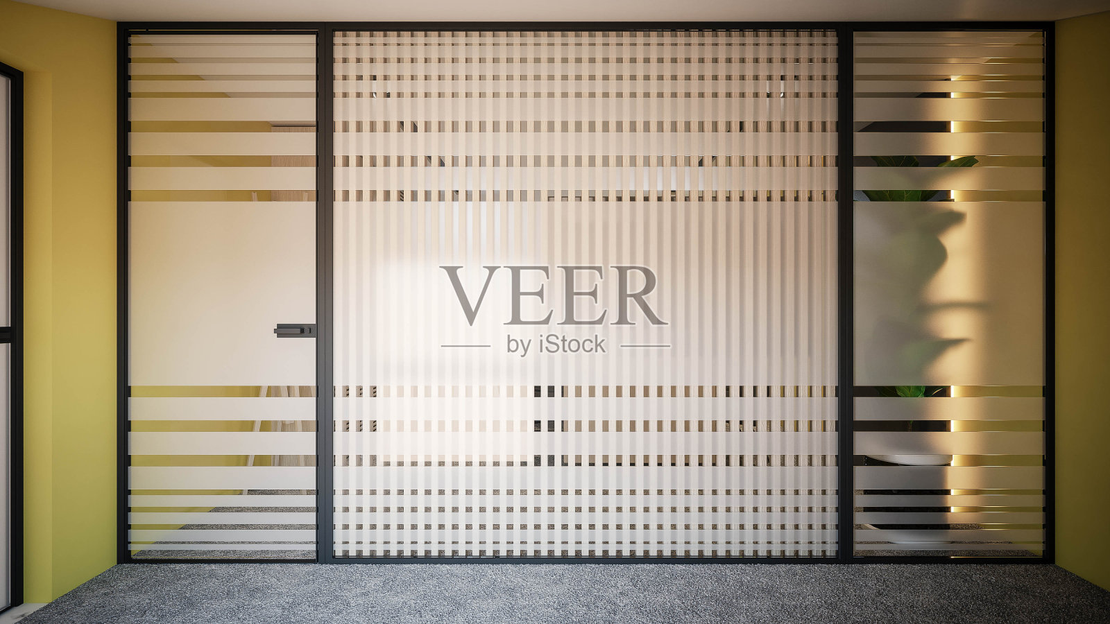 室内设计。体系结构。电脑生成的办公图像。建筑可视化。3D渲染照片摄影图片