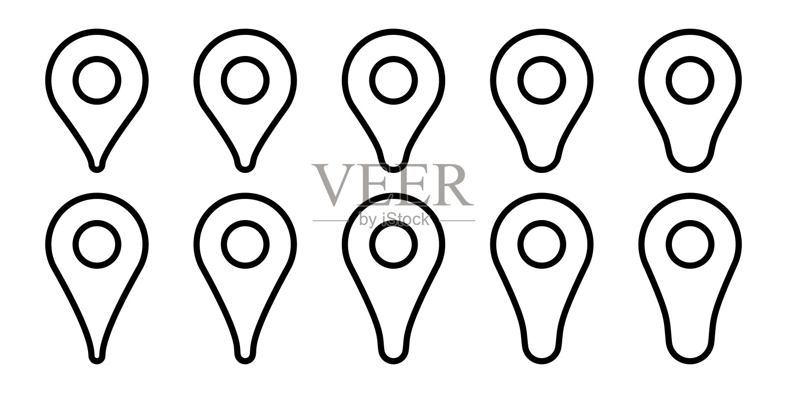 定位销，地图指针，定位标记向量图标插图材料图标素材