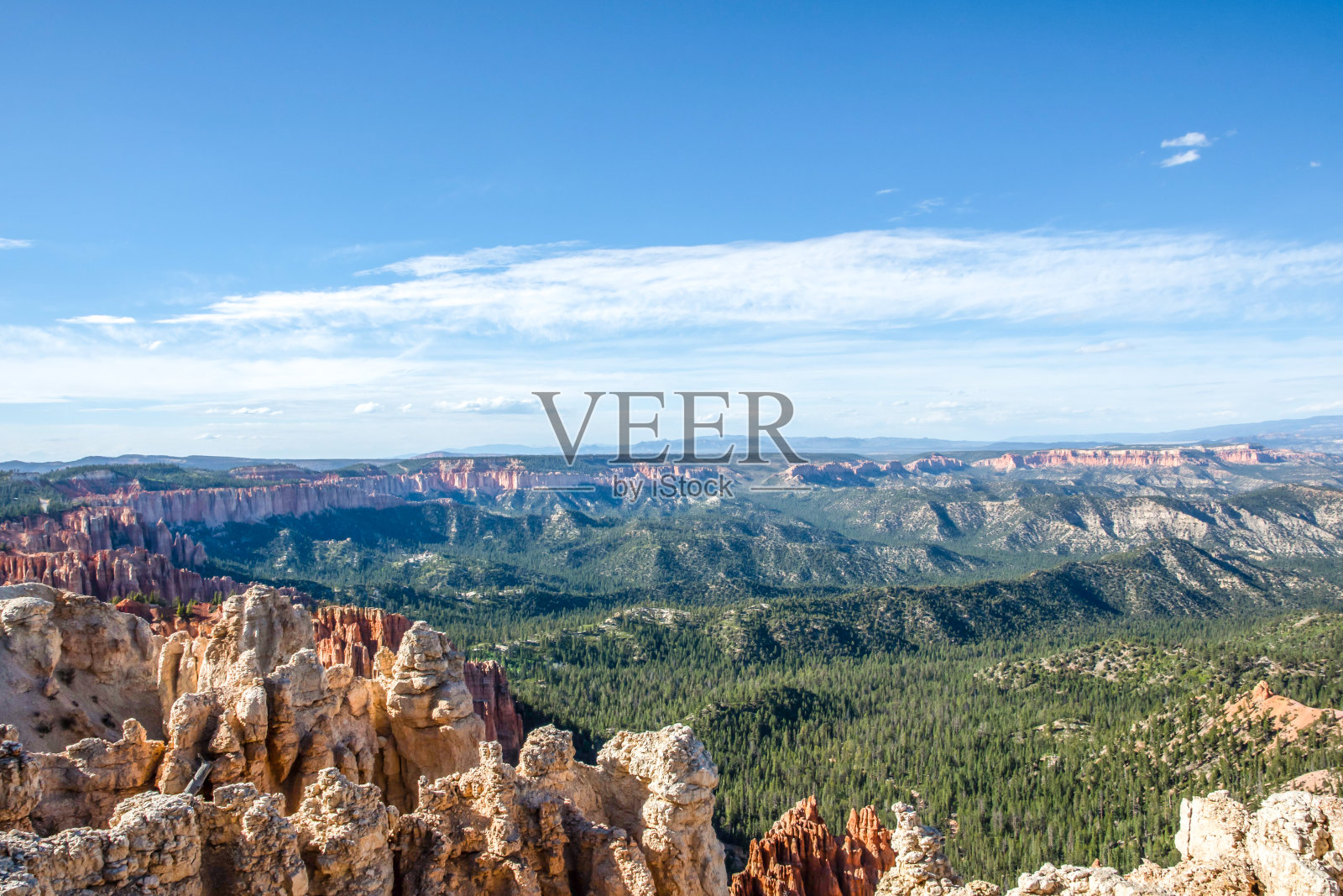 犹他州布莱斯峡谷国家公园布莱斯角的红石hoodoo照片摄影图片