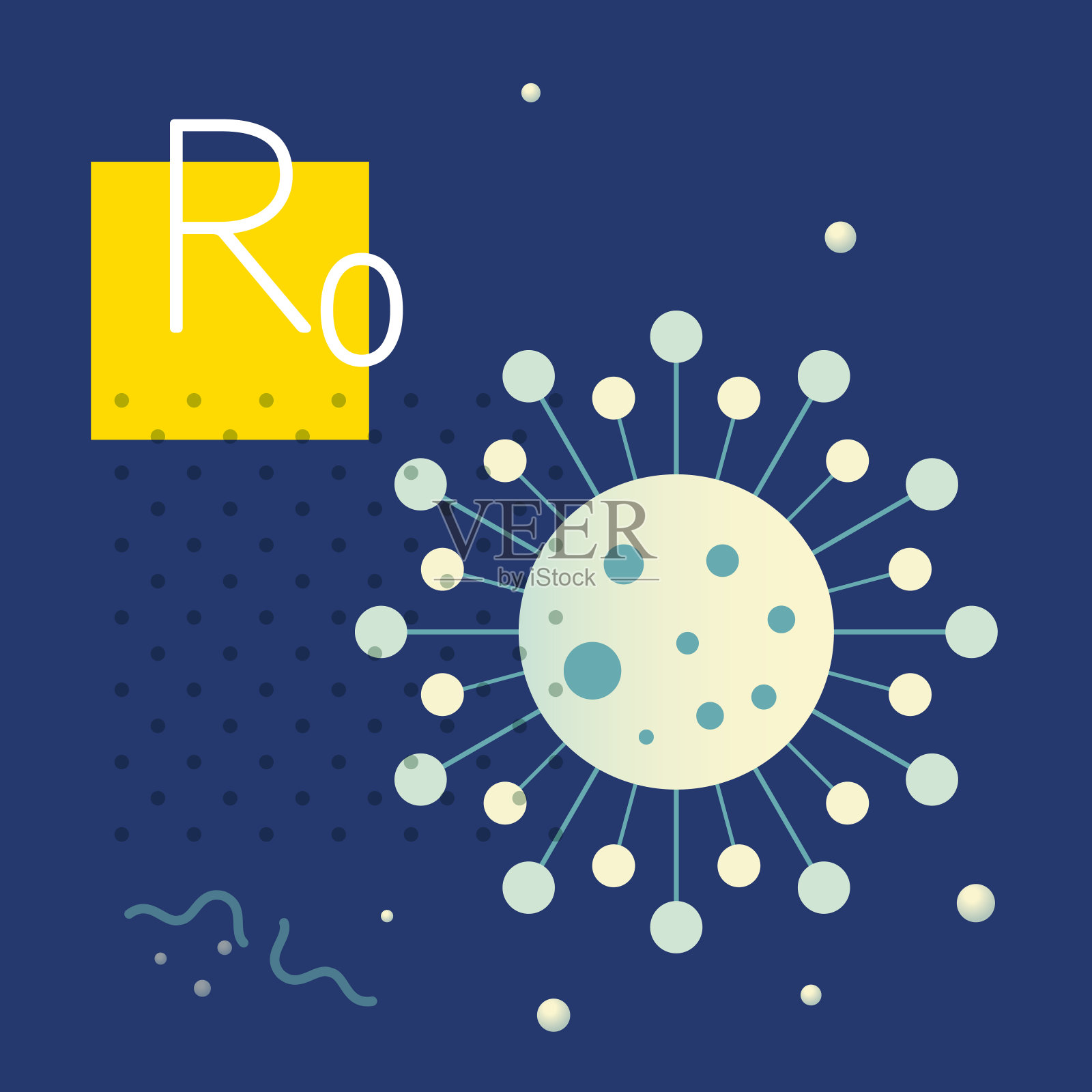 新型冠状病毒- SARS-CoV-2 - R零- Icon插画图片素材