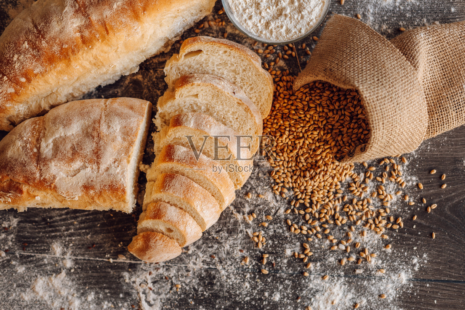 自制的白面包照片摄影图片