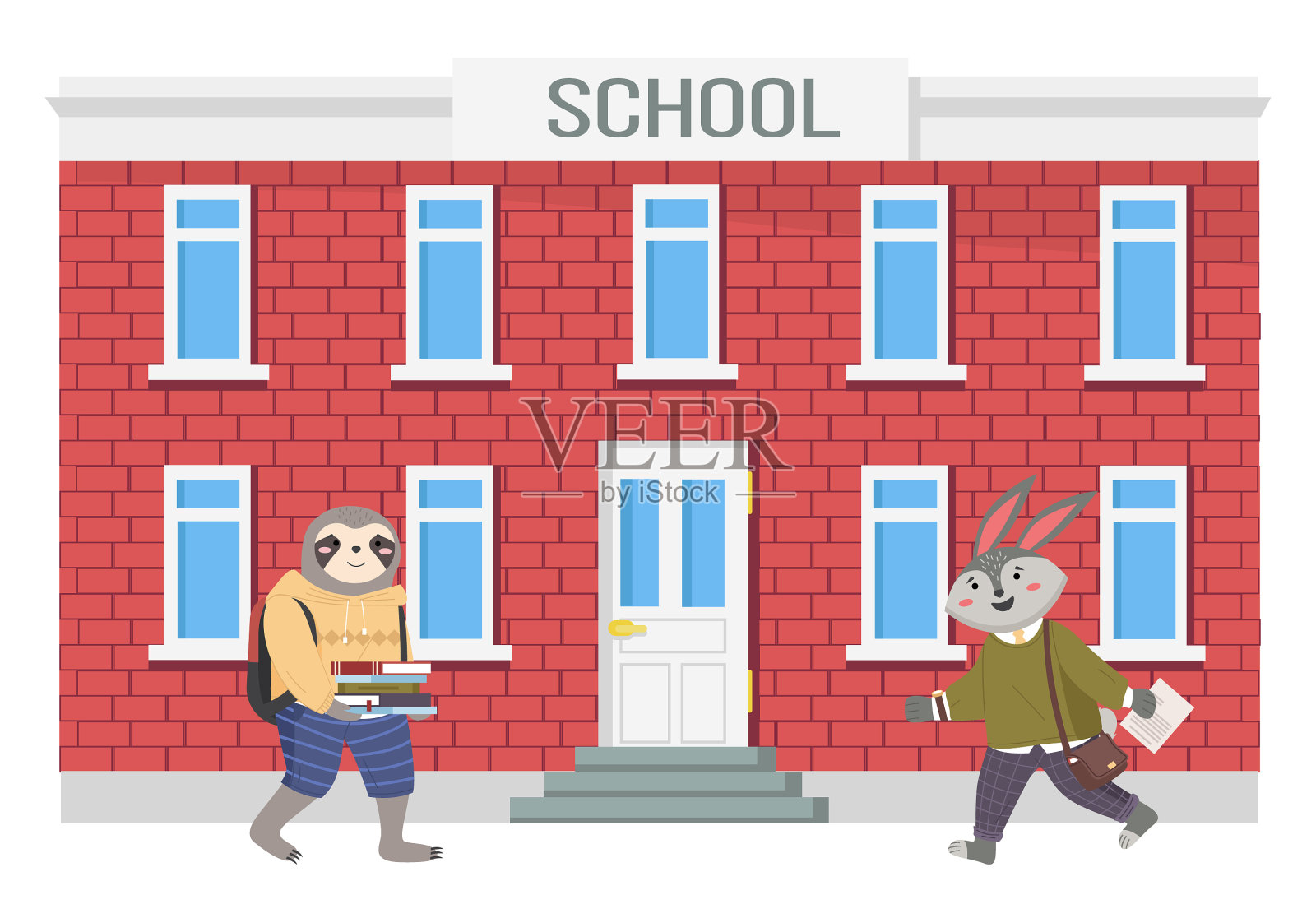 孩子们去研究动物设计元素图片