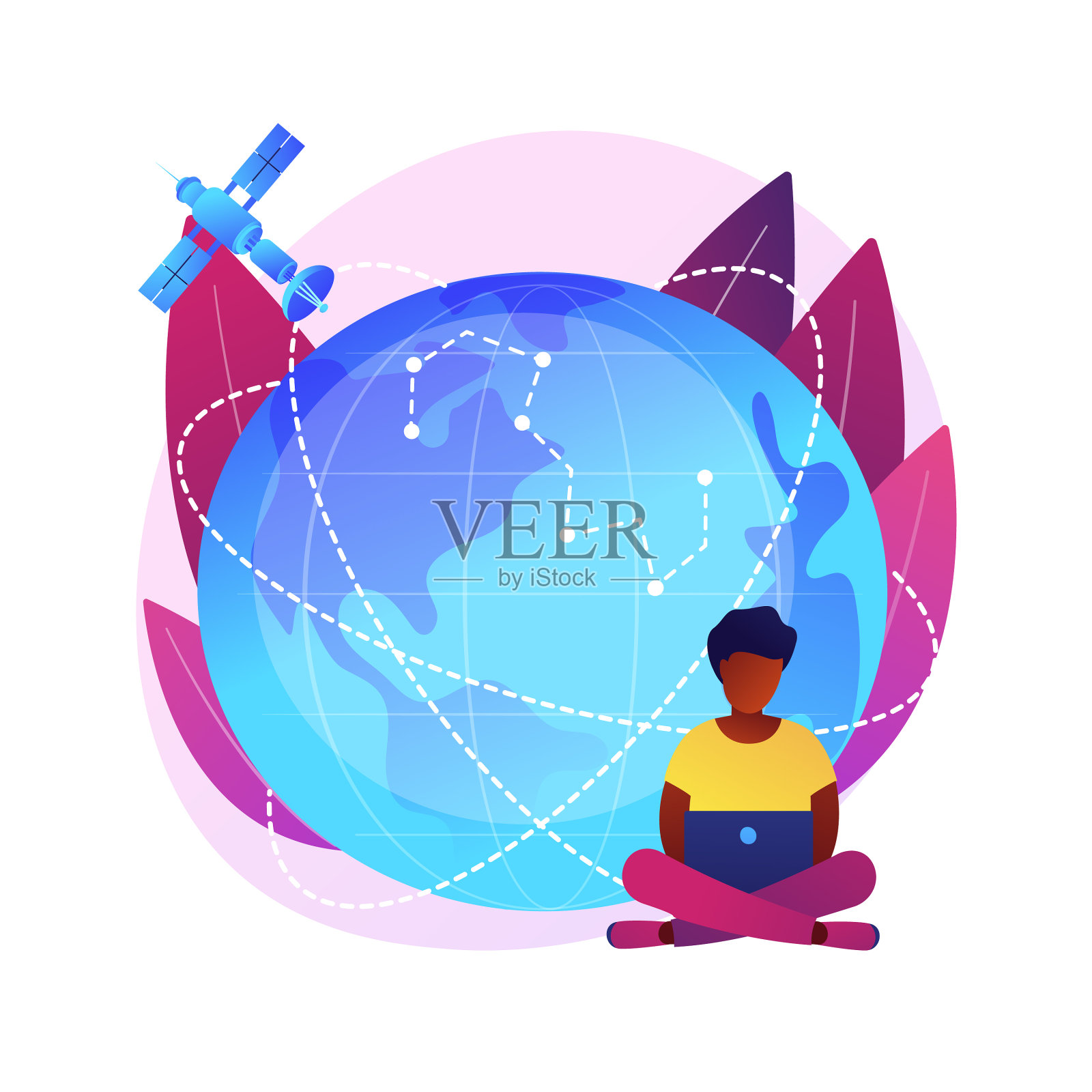 行星卫星概念隐喻设计元素图片