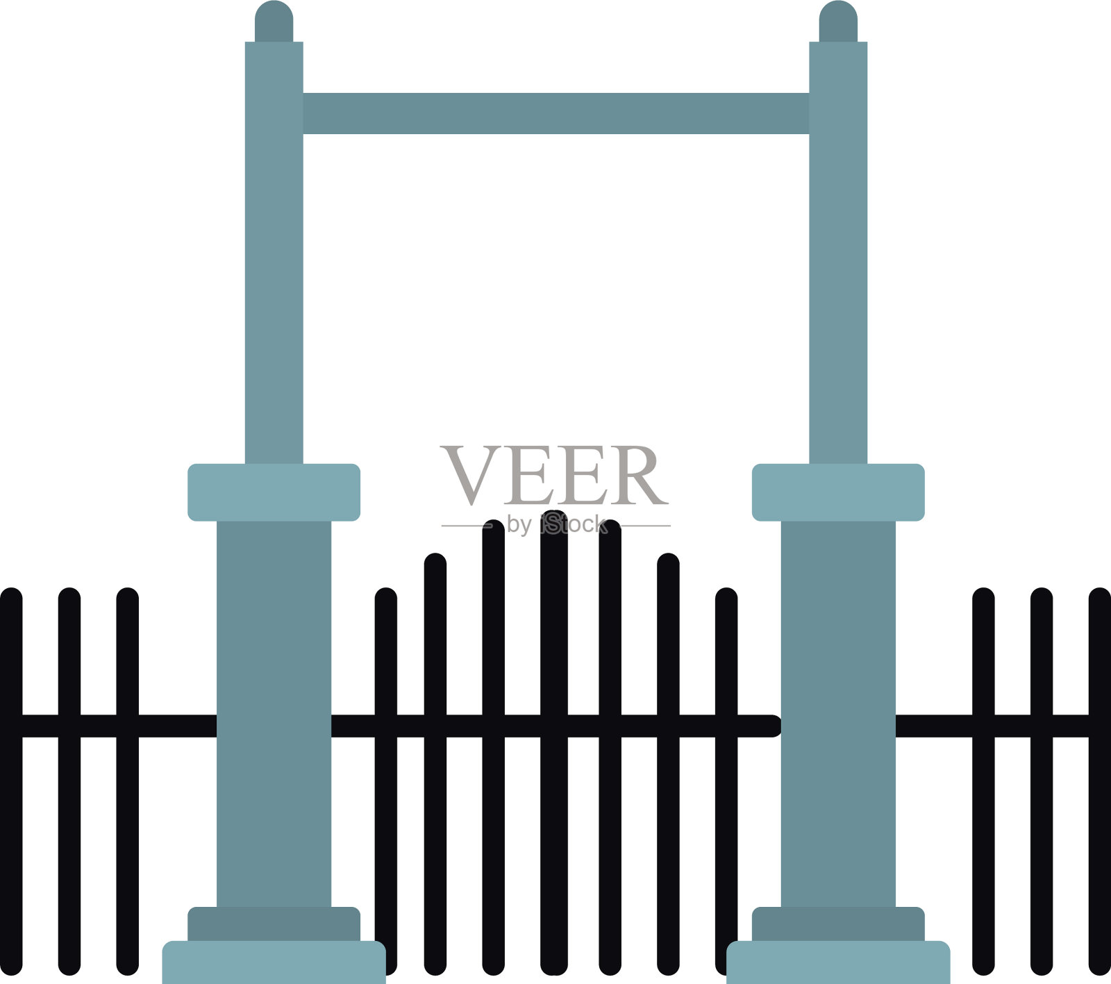 墓园入口icon flat风格设计元素图片