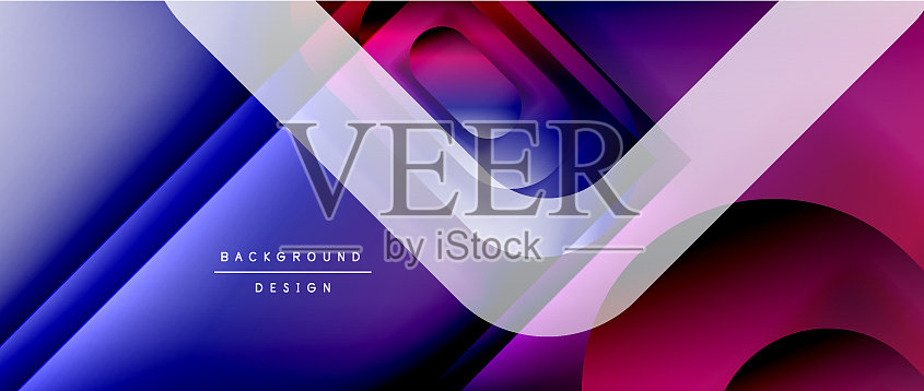 几何抽象背景与线条插画图片素材