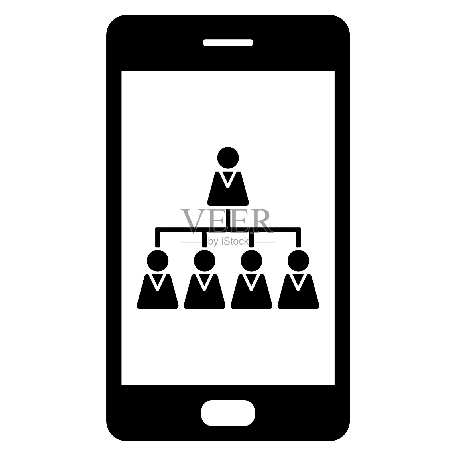 层次结构和智能手机插画图片素材