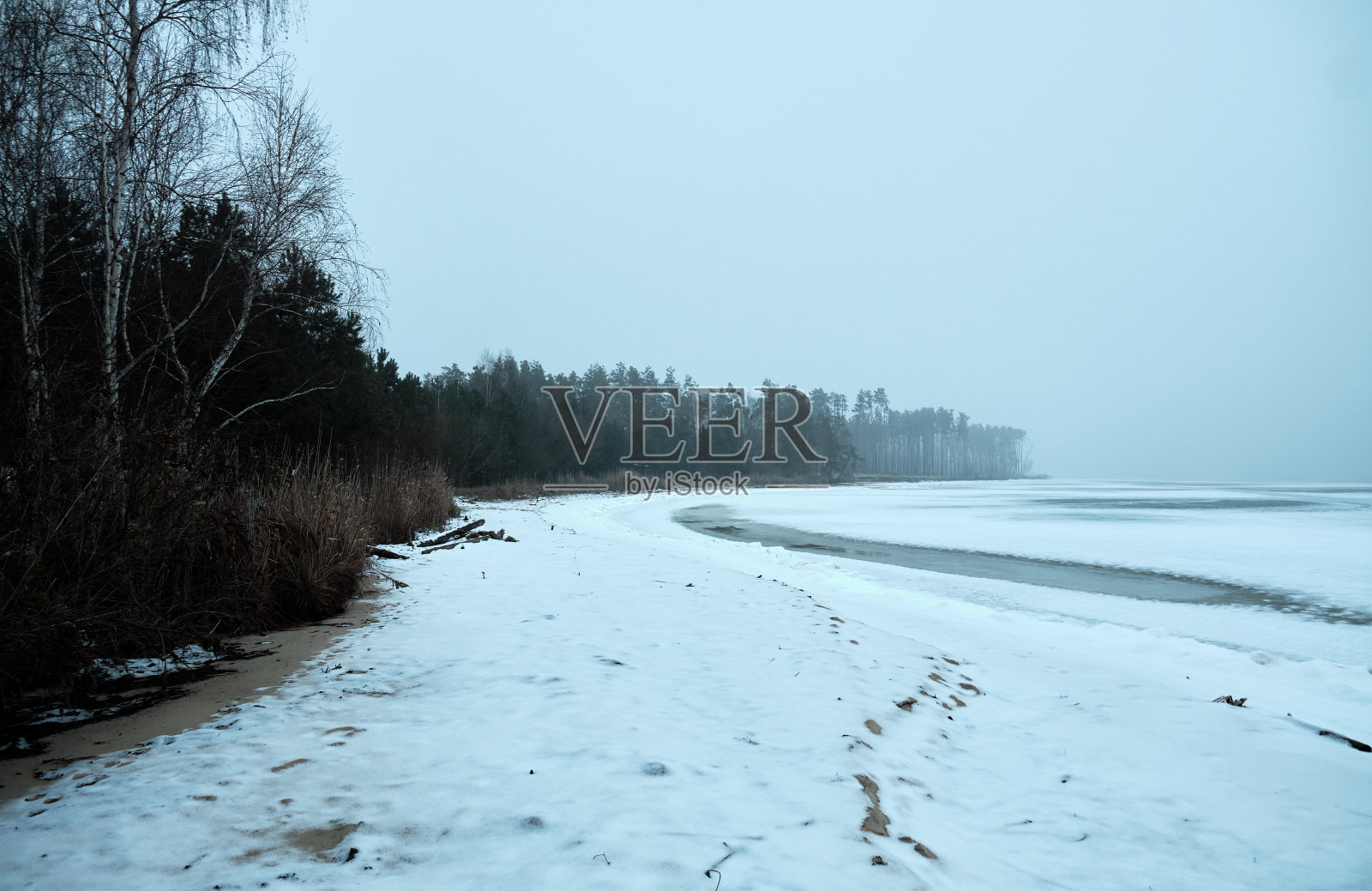 乌克兰的冬季景观。照片摄影图片