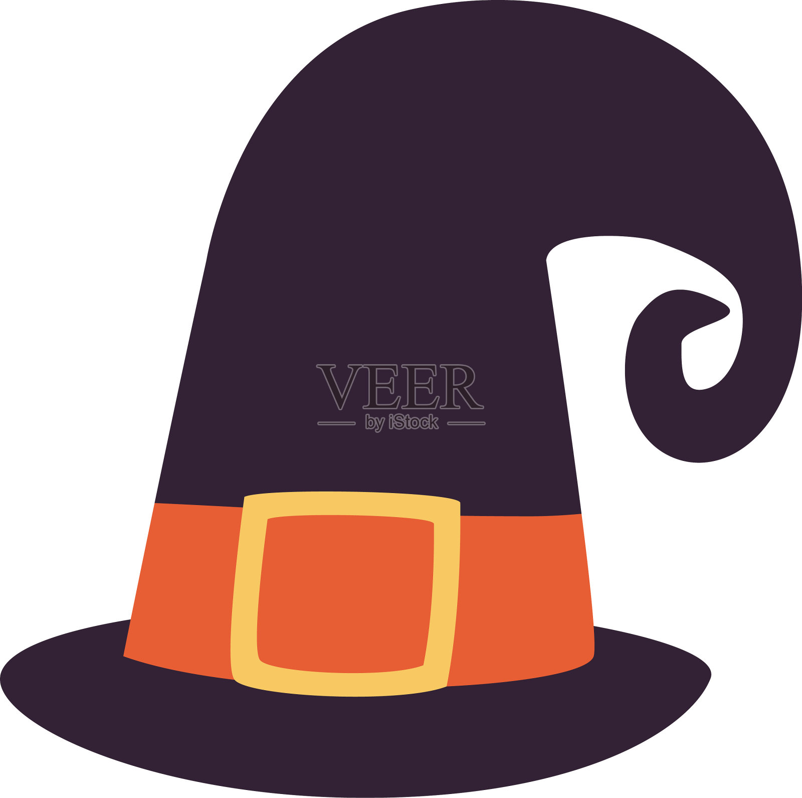 万圣节女巫帽自由形式的风格图标设计元素图片