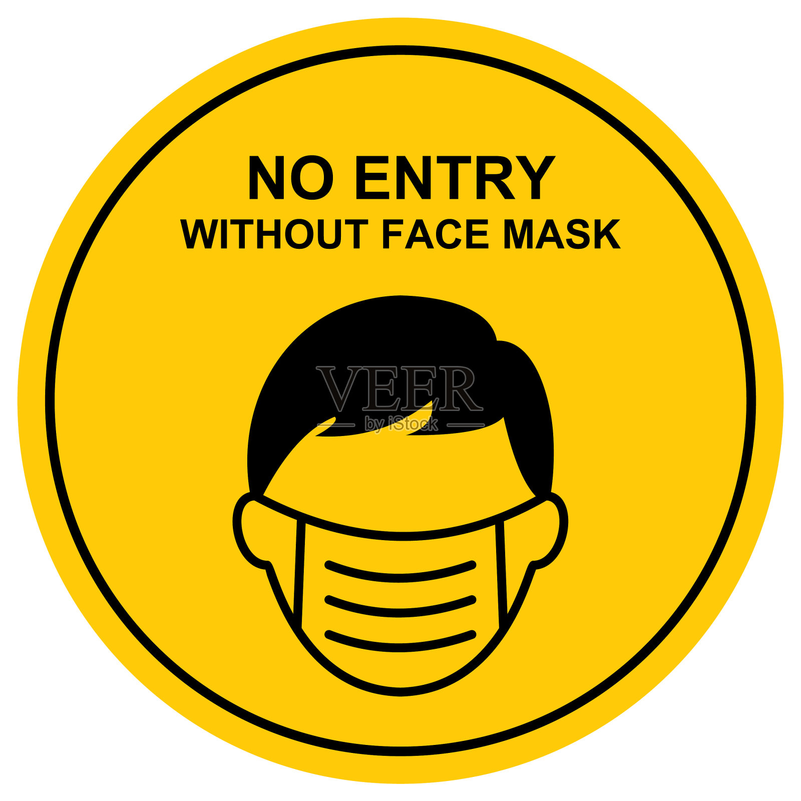 安全罩圈人像插画图片素材