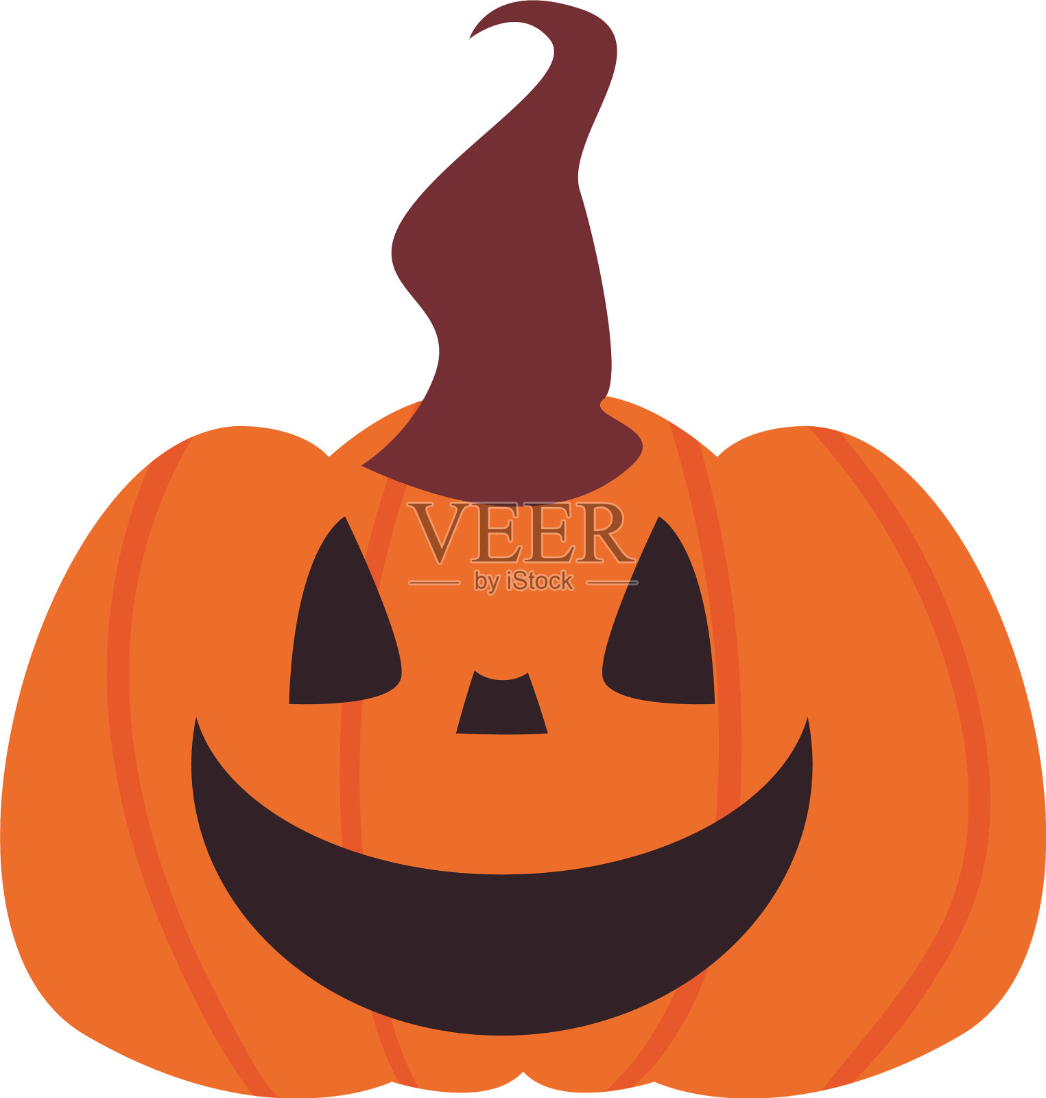 快乐南瓜卡通自由形式风格图标设计元素图片