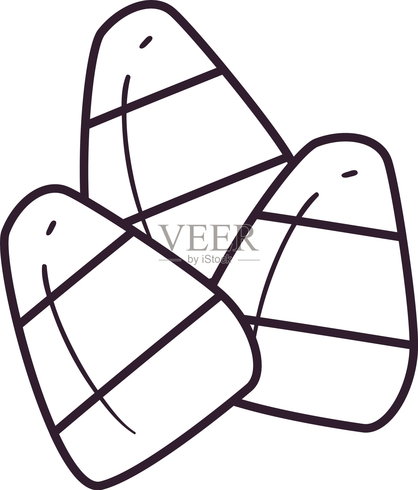 糖果自由形式的线条风格图标设计元素图片