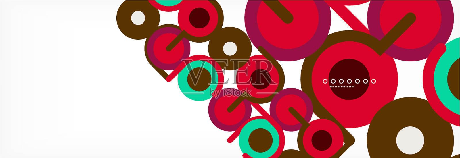 圆圈和线条抽象了封面的背景插画图片素材