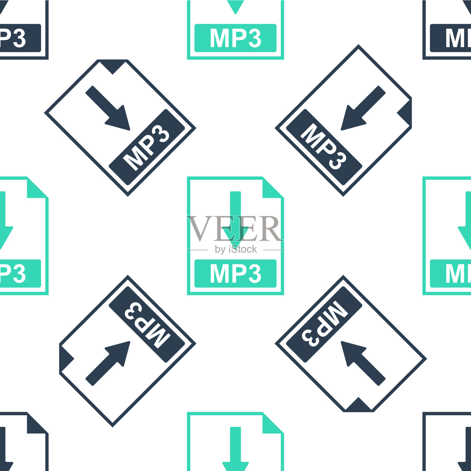 绿色mp3文件文件图标下载mp3按钮插画图片素材
