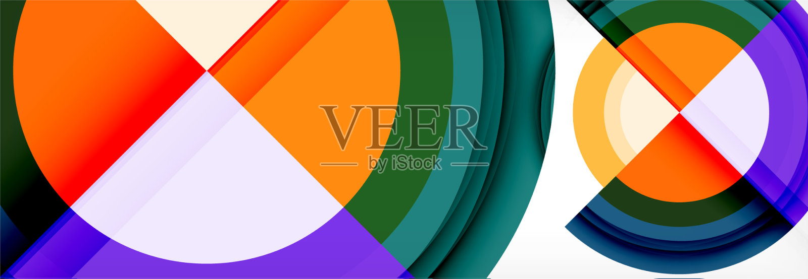 圆形形状三角形和圆形现代插画图片素材