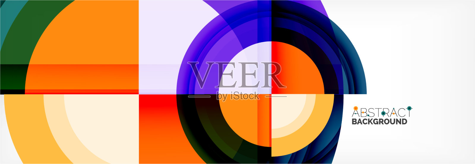 圆形形状三角形和圆形现代插画图片素材