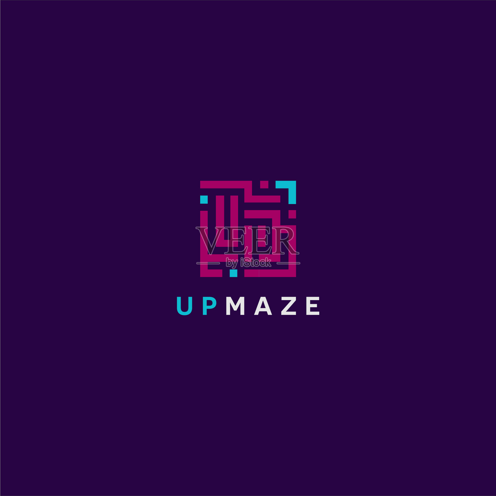 创意upmaze图标隔离标志模板插画图片素材