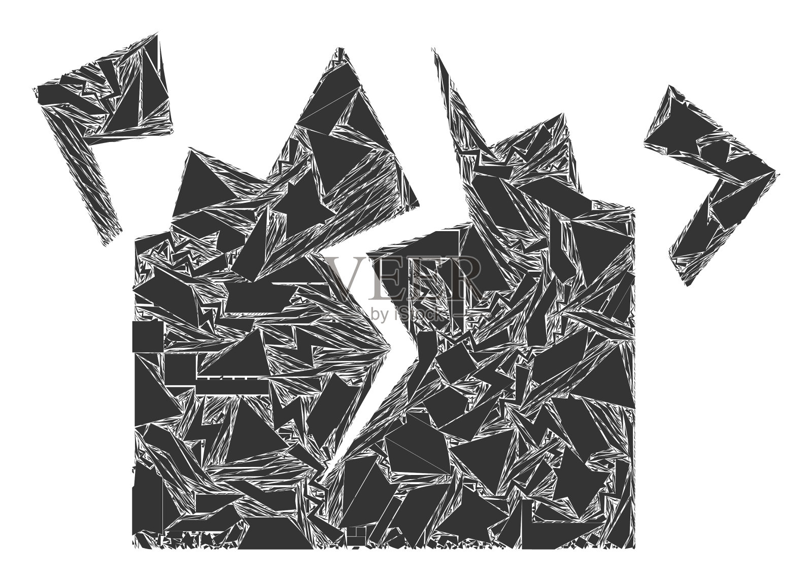 碎片马赛克破坏图标插画图片素材