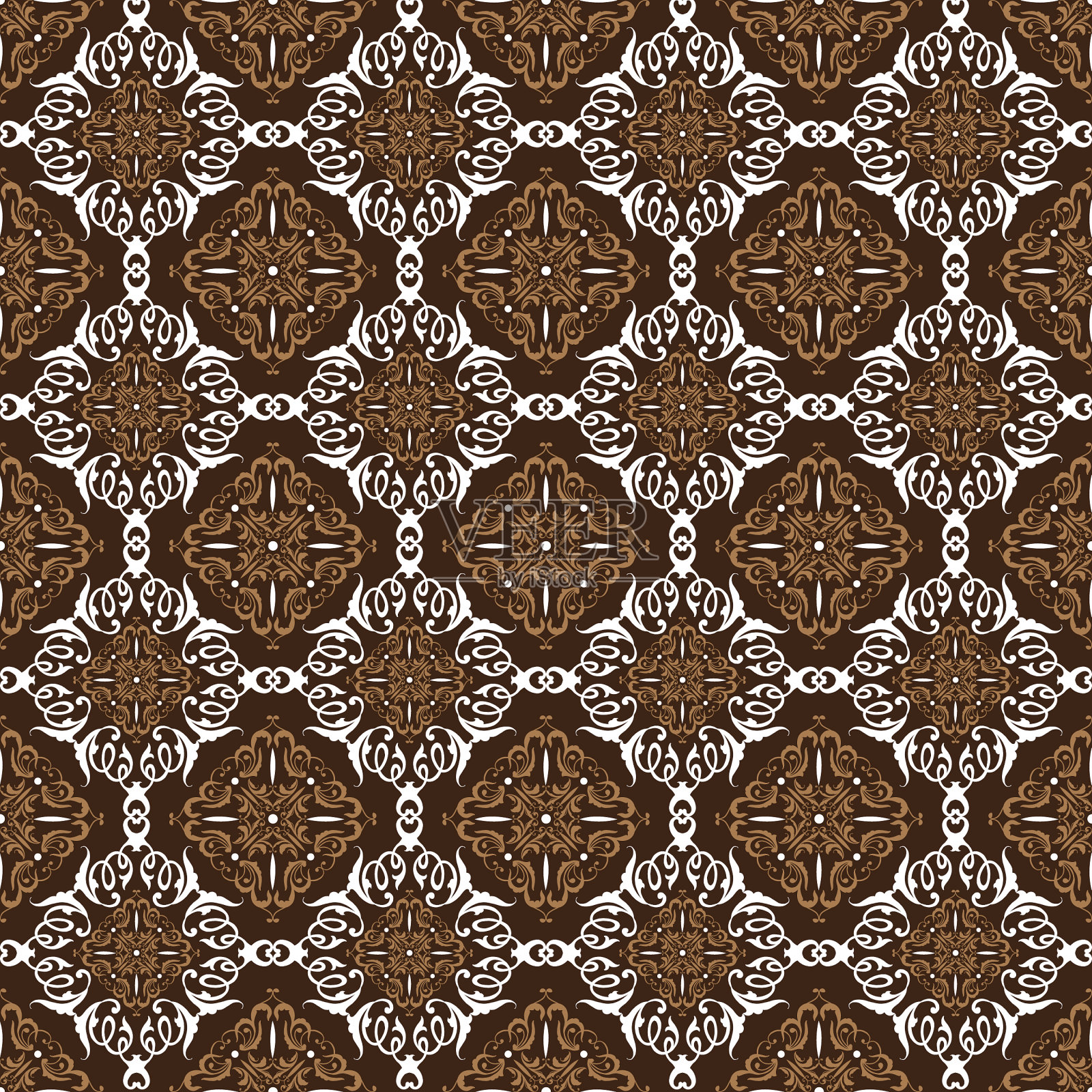 美丽的花朵图案为传统蜡染插画图片素材