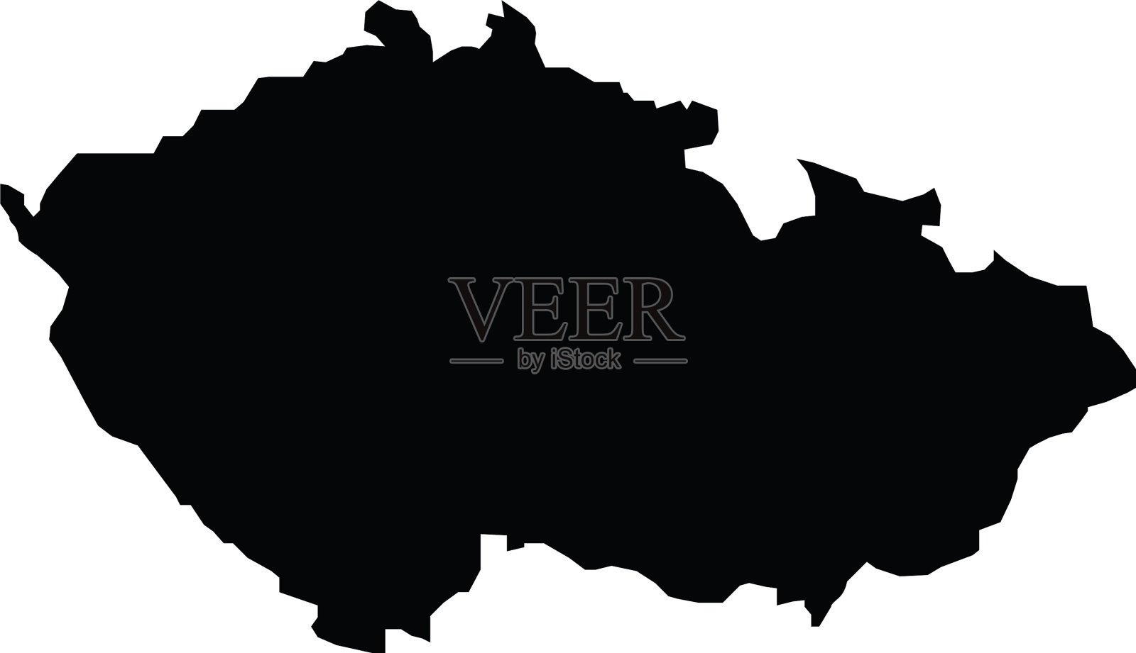 捷克共和国捷克地图插画图片素材