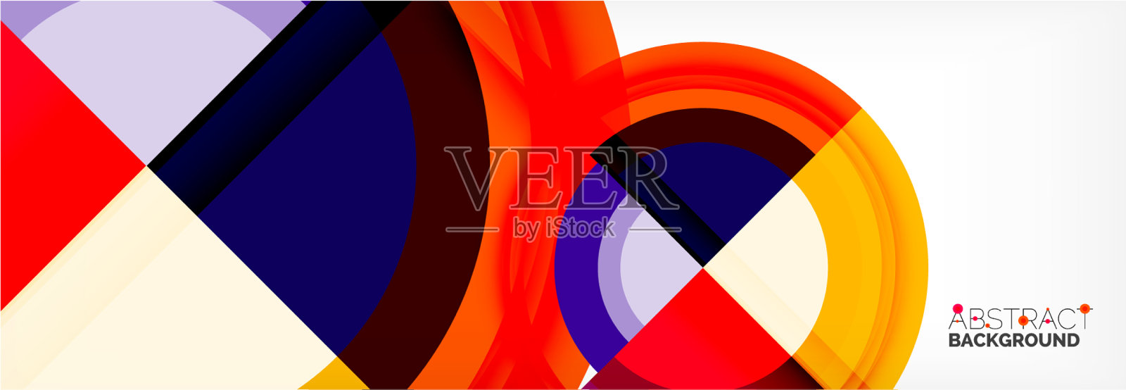 圆形形状三角形和圆形现代插画图片素材