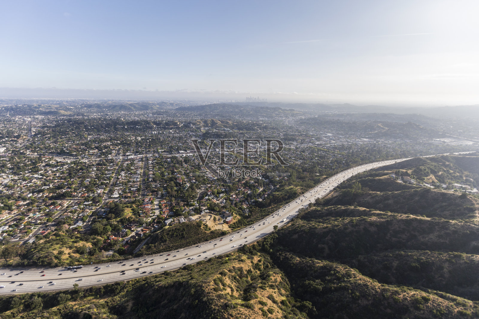 文图拉高速公路鹰岩加利福尼亚航空照片摄影图片