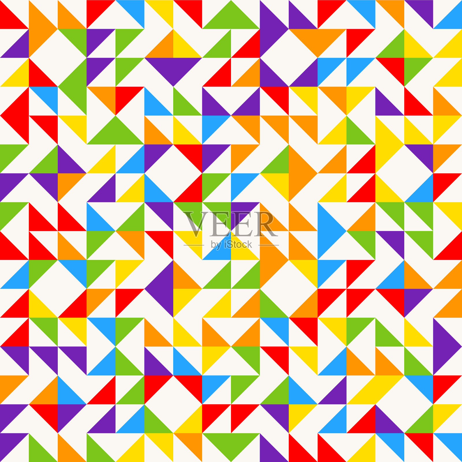 彩虹马赛克瓷砖抽象几何插画图片素材