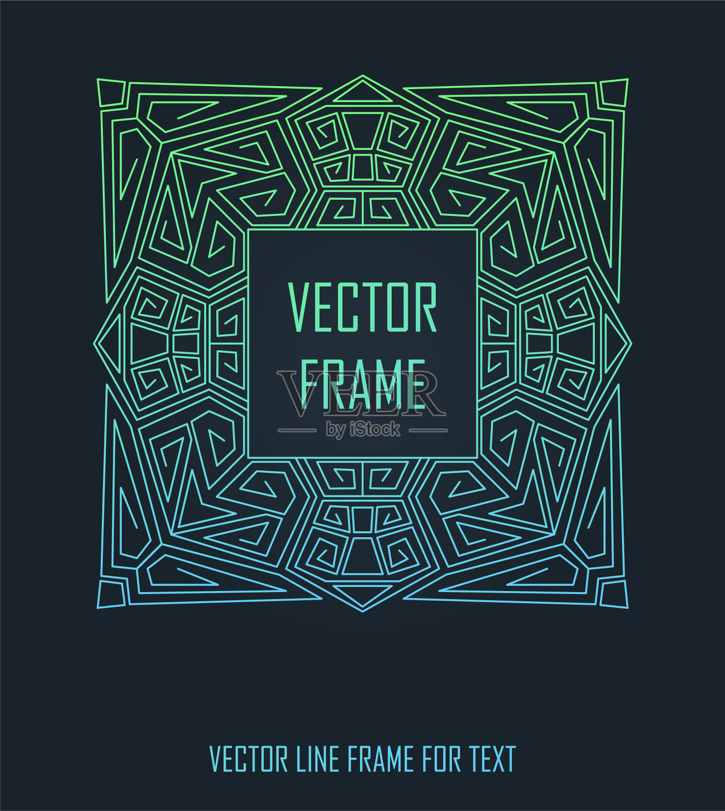 线性框架与文本复制空间插画图片素材