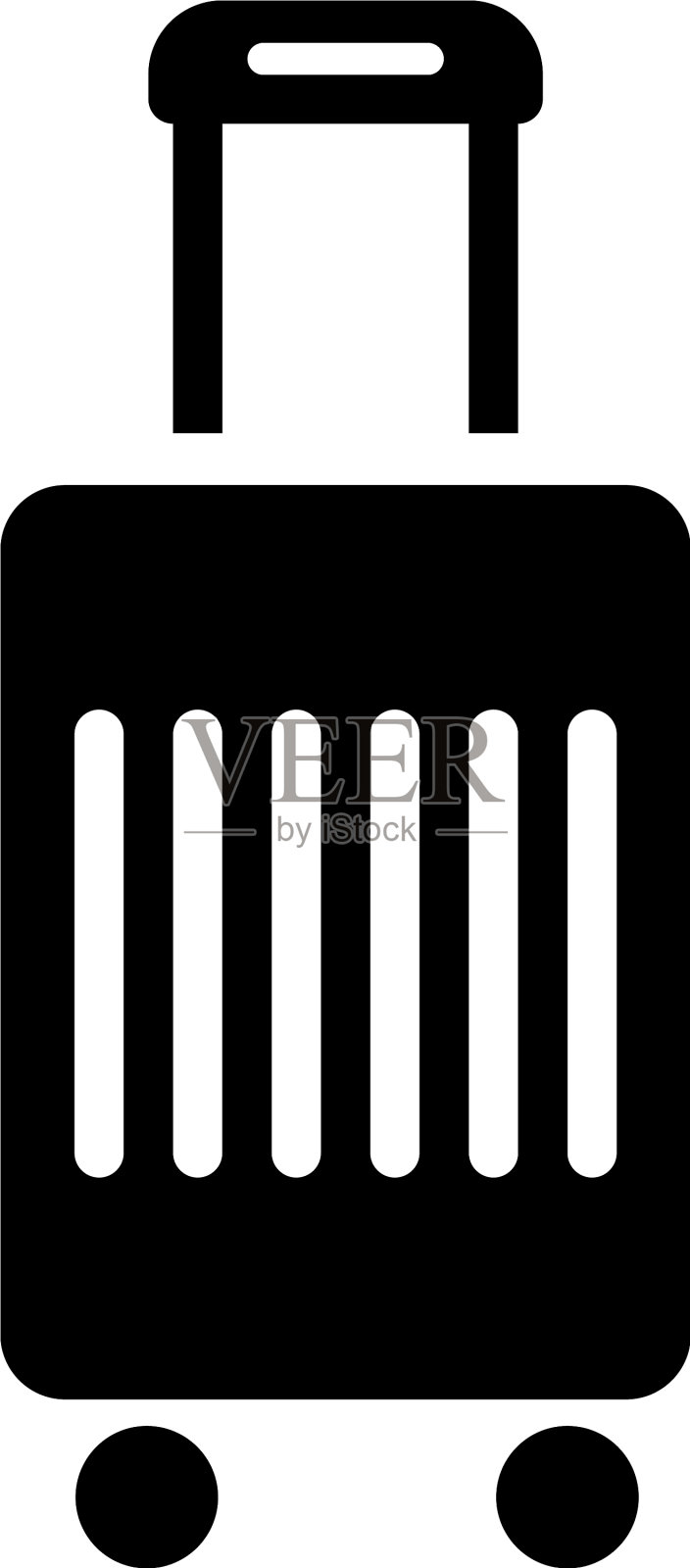 行李行李图标简单黑色上隔离图标素材