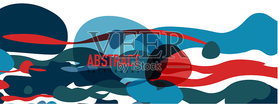 时尚的液体风格塑造抽象设计插画图片素材