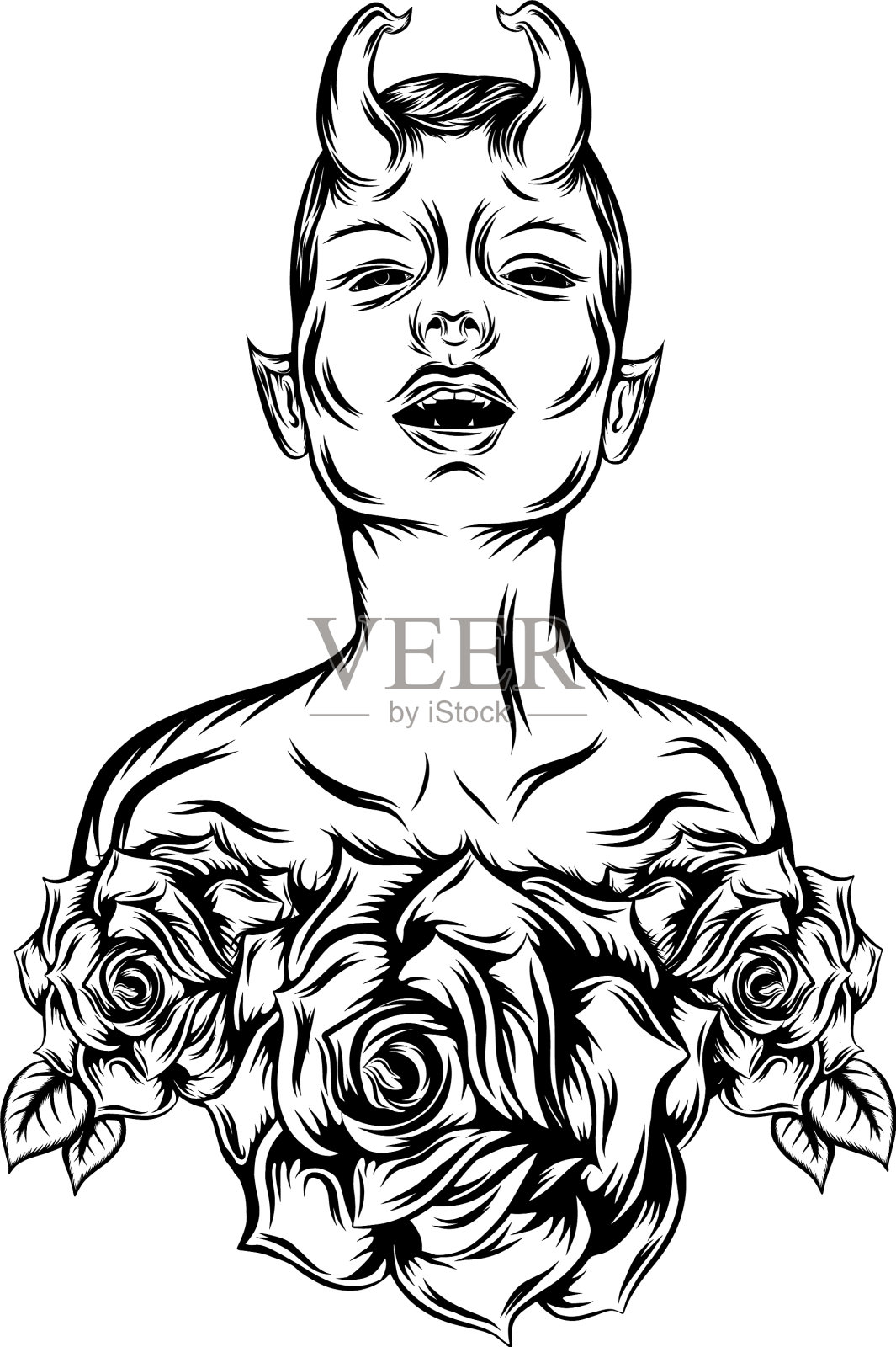 傲慢的邪恶女人设计元素图片