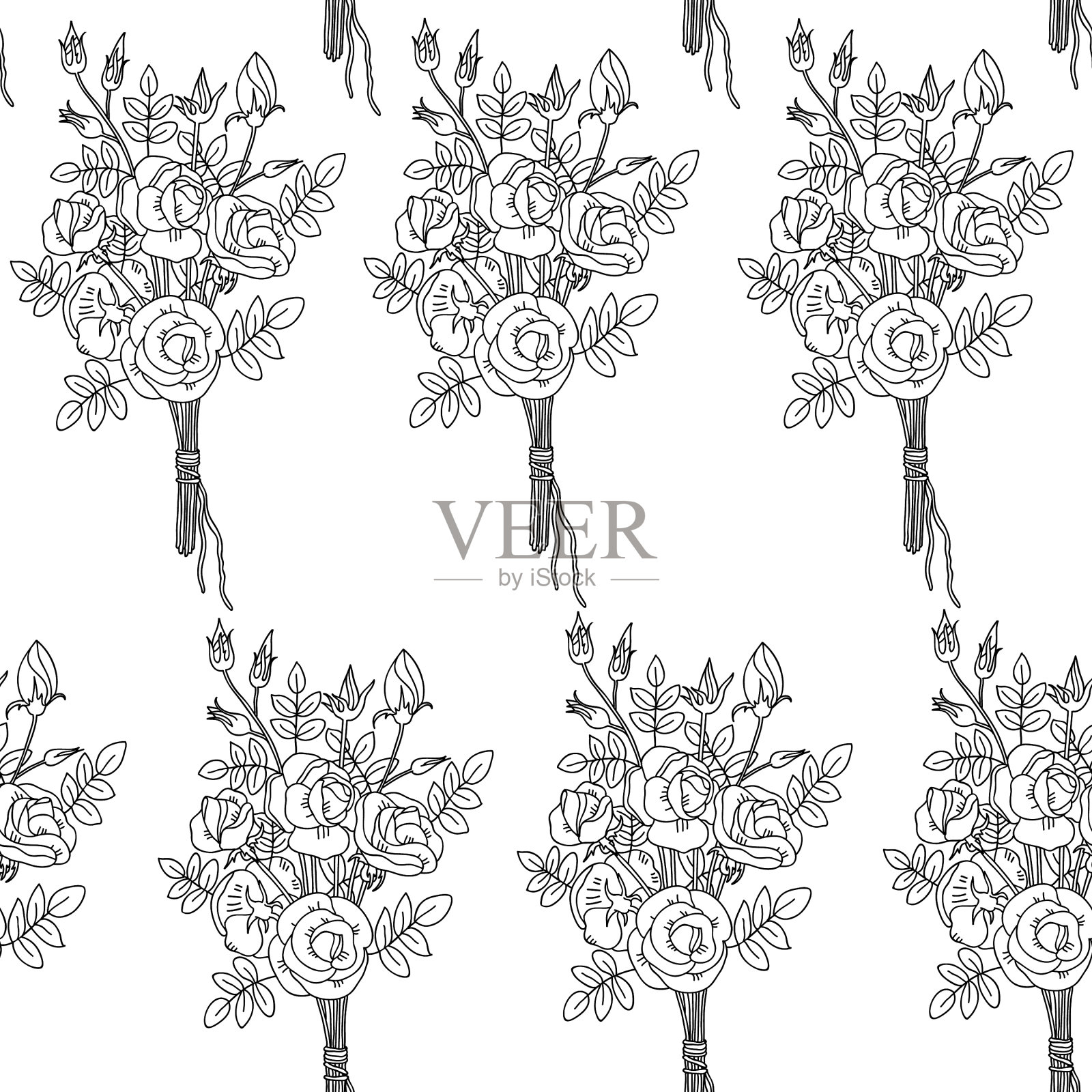 无缝图案手绘卡通可爱插画图片素材