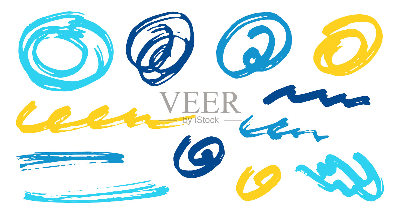 手绘涂鸦设计元素插画图片素材